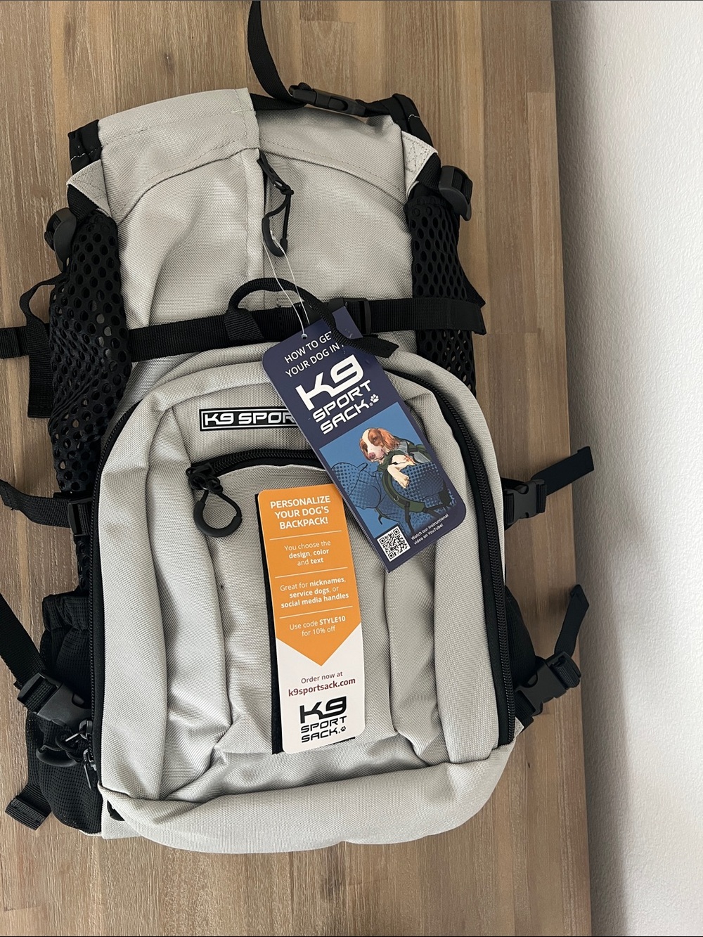 K9 Sport Sack Dog Carrier Backpack — Light Gray